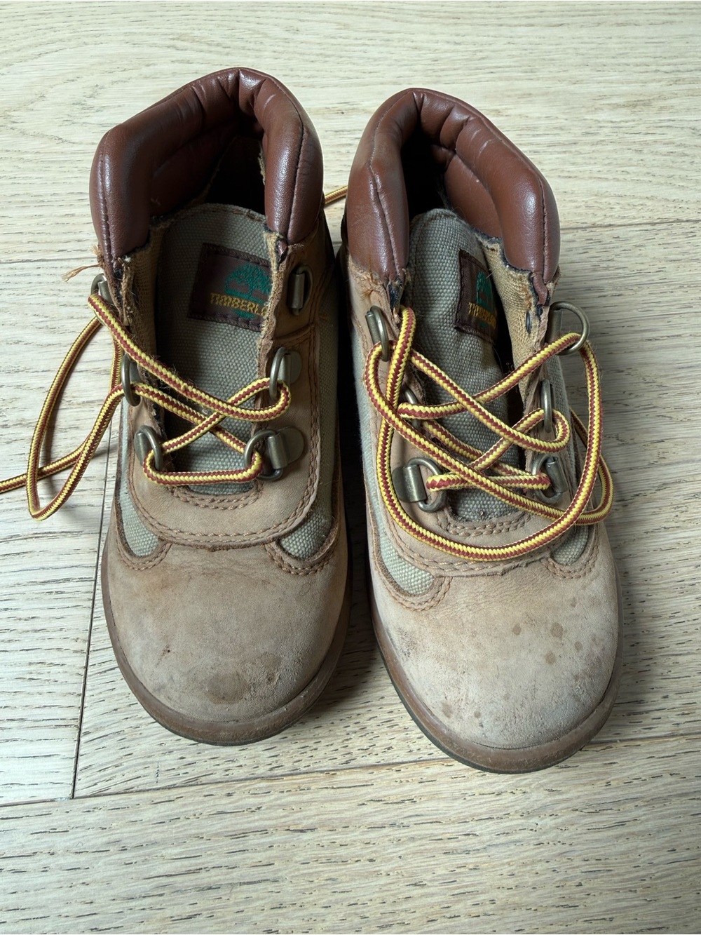 Timberland Kids Brown and Tan Hiking Boots